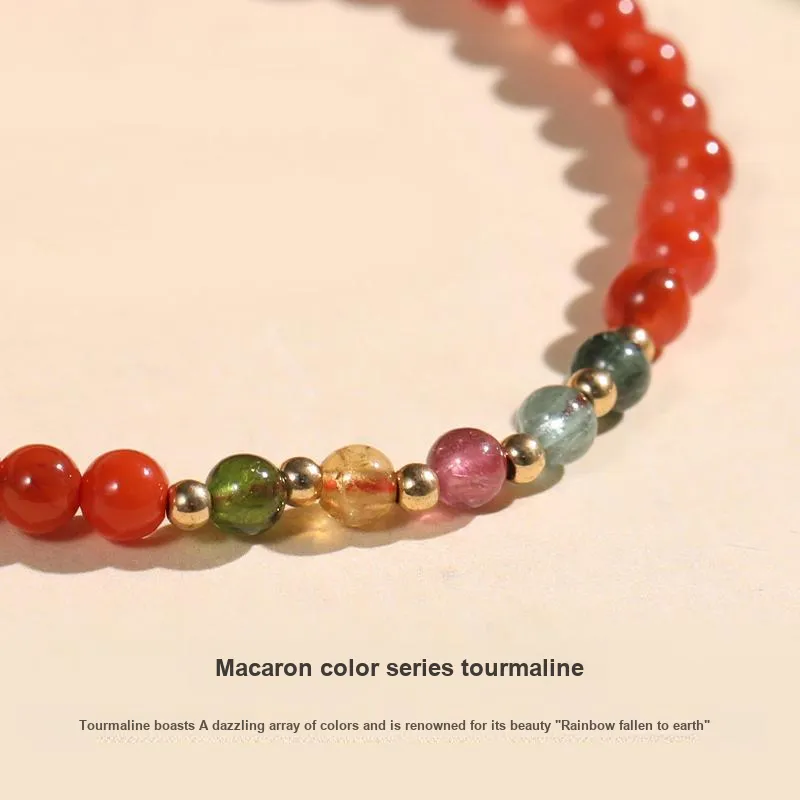 QIAOWUQIAONV Southern Red Agate Bracelets Women's-1