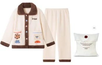 XIAFENYAN Pajama Set Women's Shopping Bag Brown Apricot Color