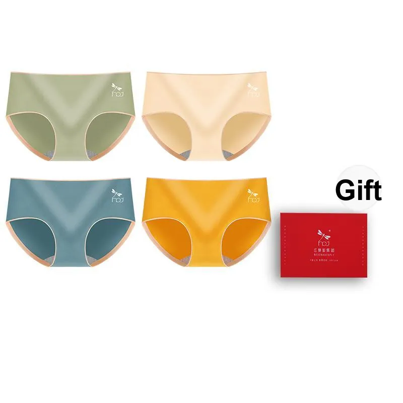 RED DRAGONFLY 60S 100% Cotton Underpants Women's 4 Piece Gift Box Sets