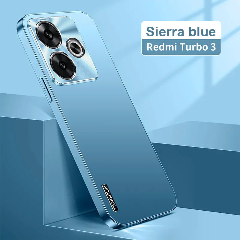 ZHUOJI Matte Material Metal Lacquer Case Compatibility With Redmi Turbo 3 Phone Cases Matte Skin Case-9