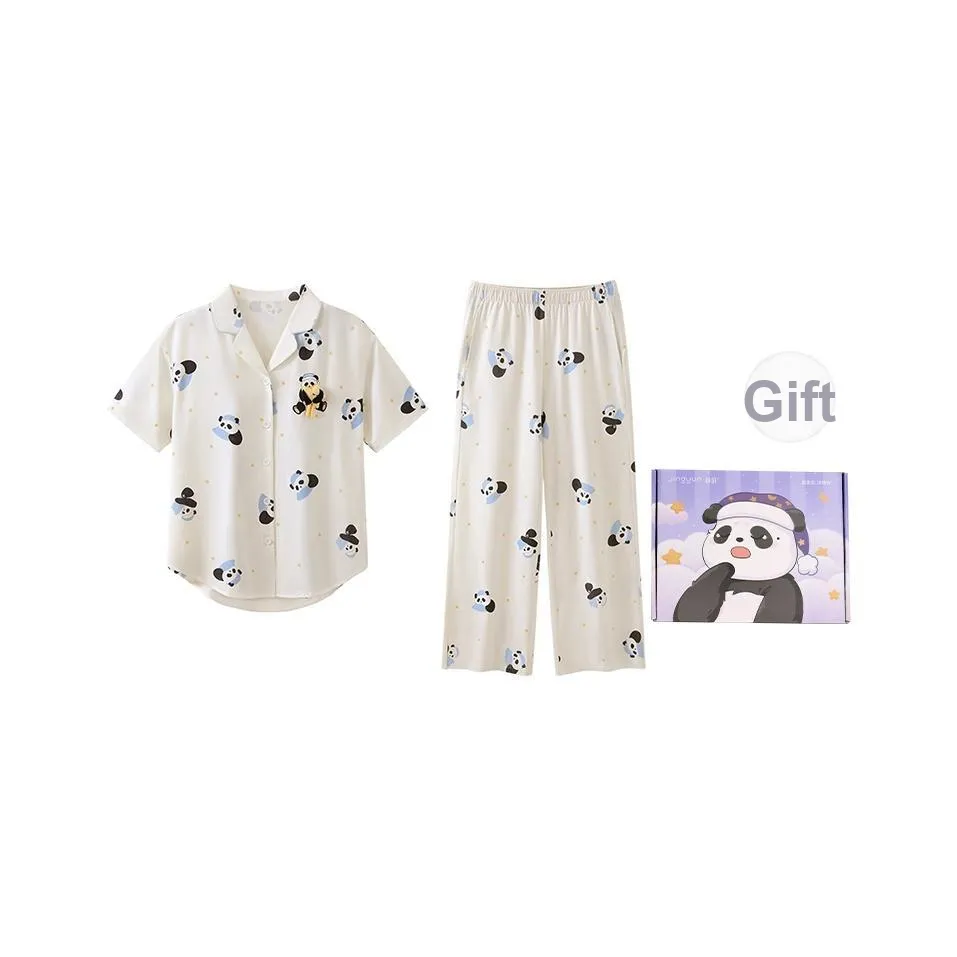 JINGYUN Deep Pajama 70 Пижамный комплект Женские Cloud Light White