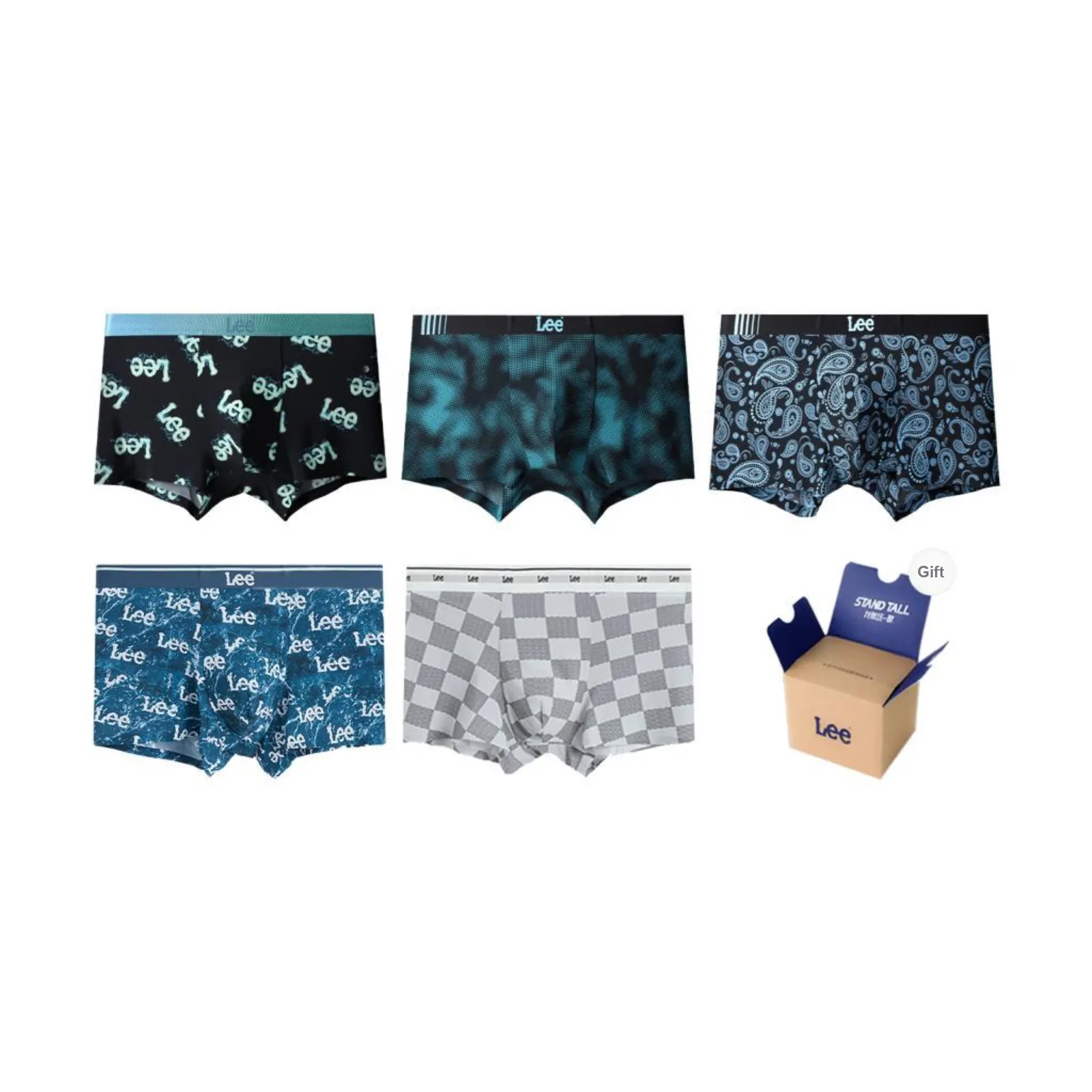 Lee Lee SS23 Ice Series Underwear Gift Boxes Men's 5 Pack