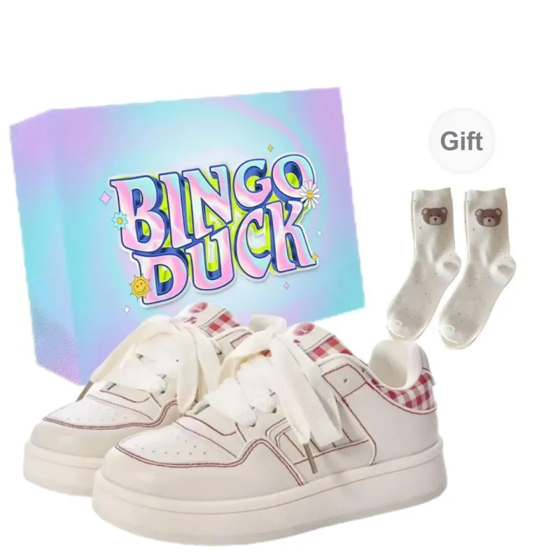 BINGO DUCK Slip Resistant And Breathable Low Top Skateboard Shoes Women's-0