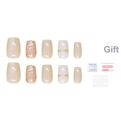 SEVERLAND False Nail Короткий Shimmer Кошачий глаз Белый Jump Color