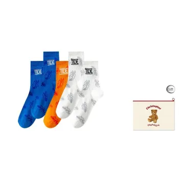 Caramella Mid Calf Socks Men's Shopping Bag Combo Set