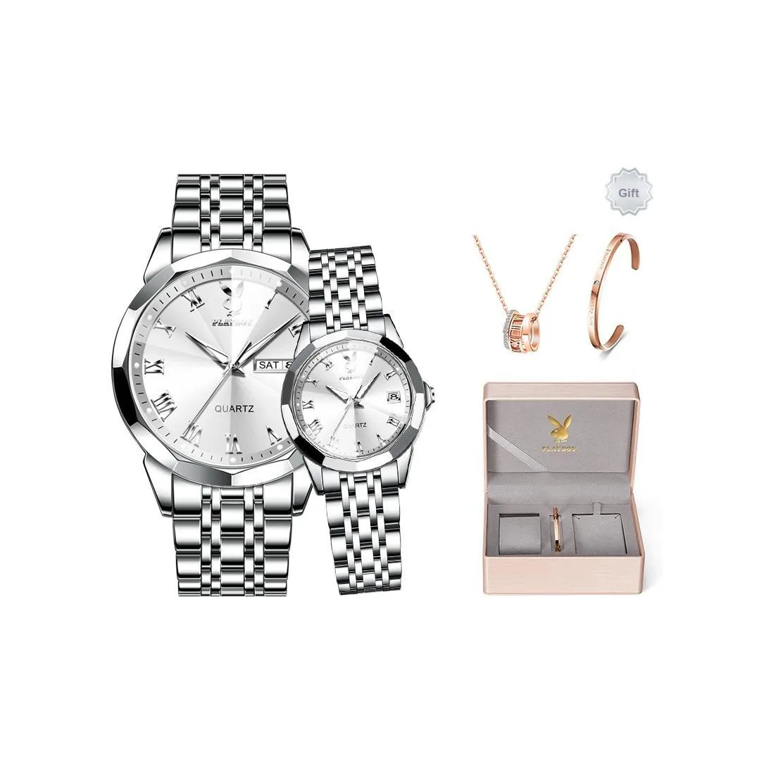 Playboy Кварцевый Movement Унисекс Часы 41 мм Белые