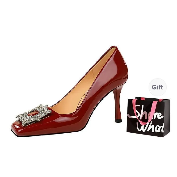 BIGTREE Slim Heel High Heels Women's-8