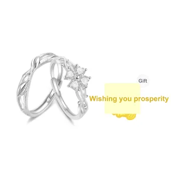 Lao Feng Xiang S925 Silver Rings Women's