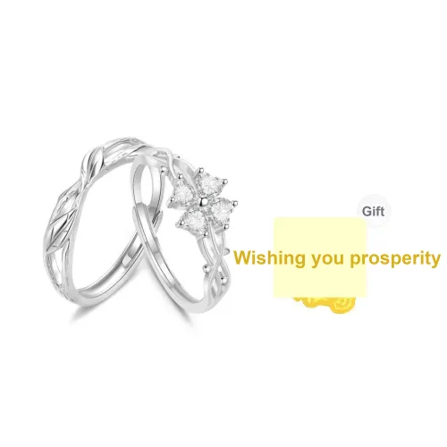 Lao Feng Xiang S925 Silver Rings Women's
