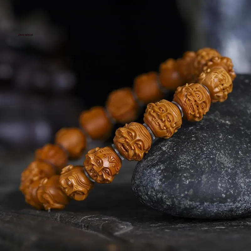 ZHOUPAI Olive Pit Bracelets Unisex-3