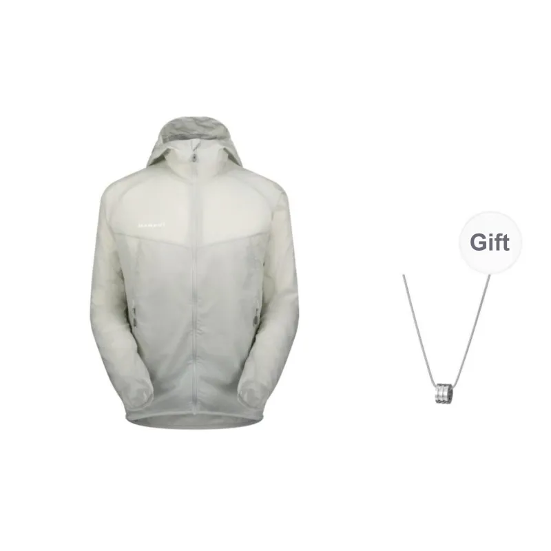 MAMMUT Convey WB AF Jackets Coats Unisex Silver White Comes With Necklace-0