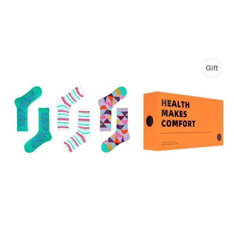 Vine Color Mid Calf Socks Women's 3 Pack-14