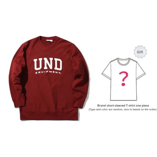 UNDEFEATED Sweatshirts Unisex Deep Red Short-Sleeved Size Varies With Order