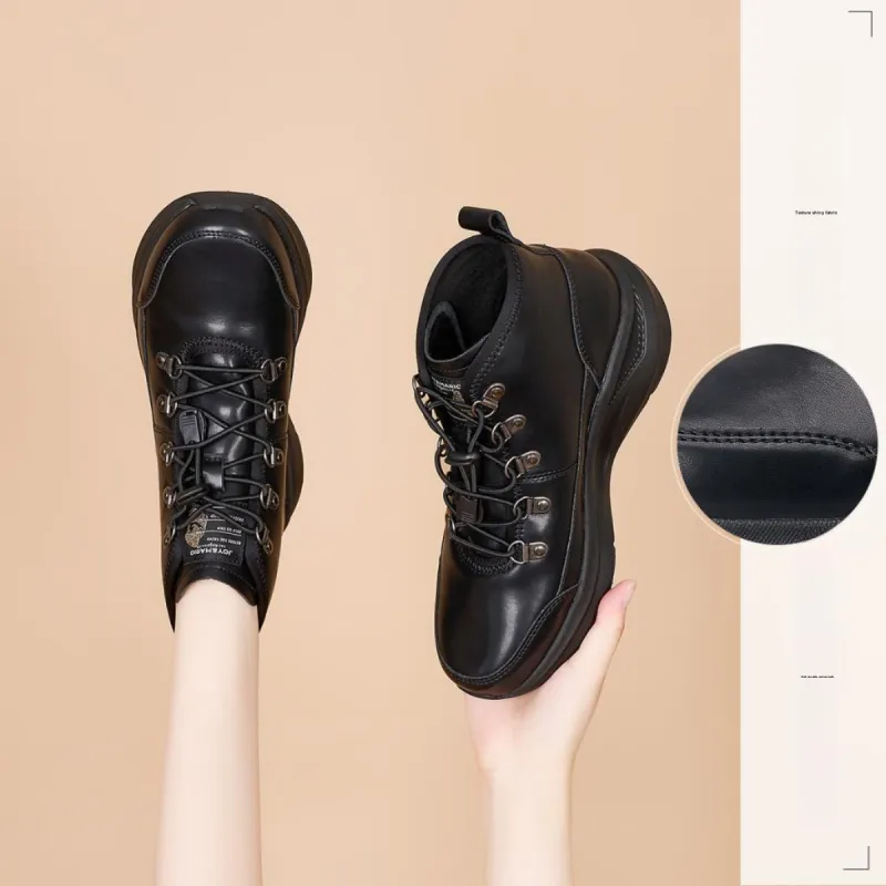 Joy&Mario Height Increasing Mid-Top Casual Shoes 4cm Women's-7