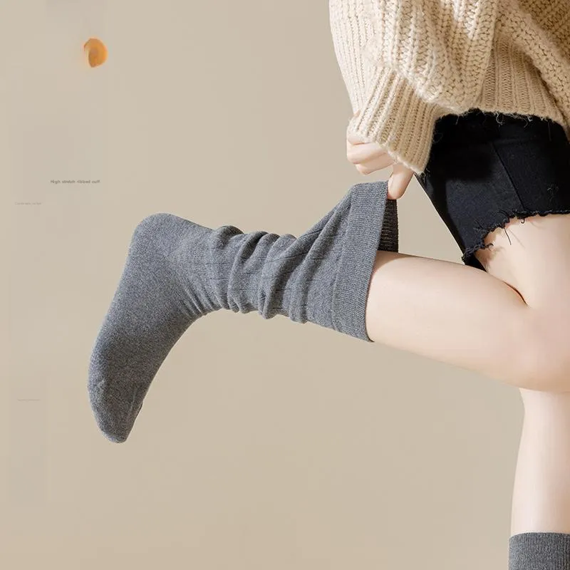 JIAZINI Mid Calf Socks Women's 3 Pack-4