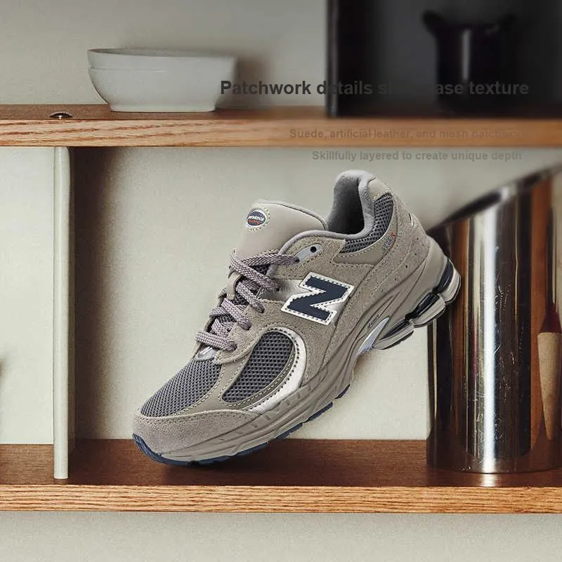 New Balance NB 2002R Slip Resistant Cushioning Wear Resistant Low Top Kids' Running Shoes Gray Black Teenagers-1
