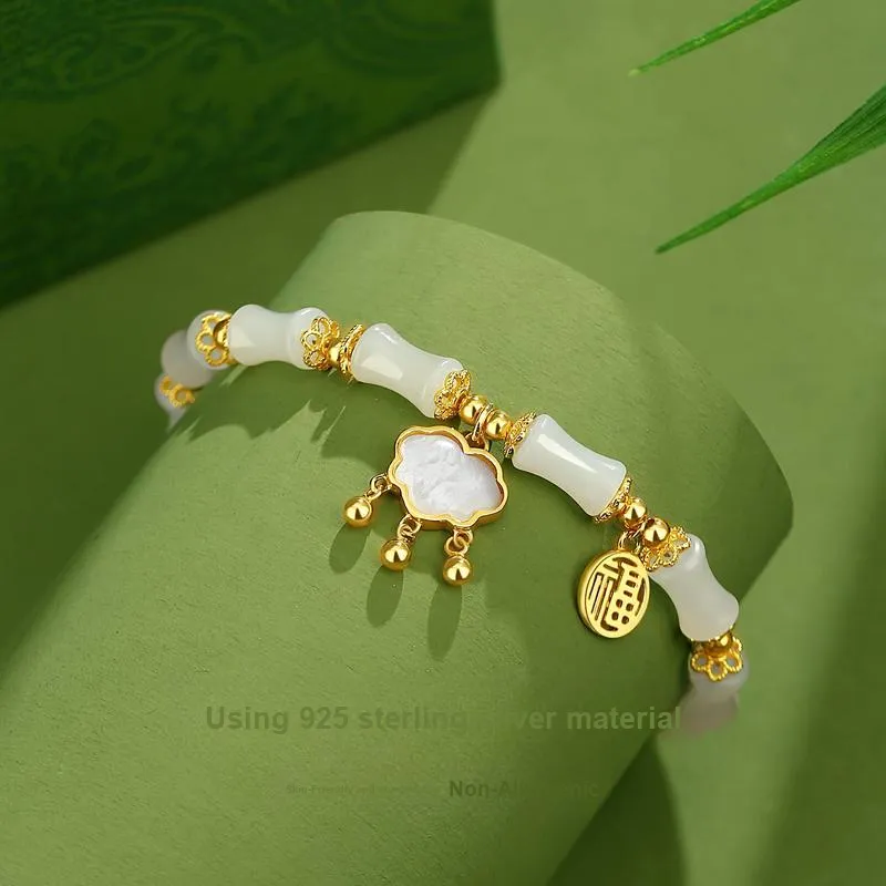 DIHUAJI Hetian Jade Bracelets White Jade Women's-2