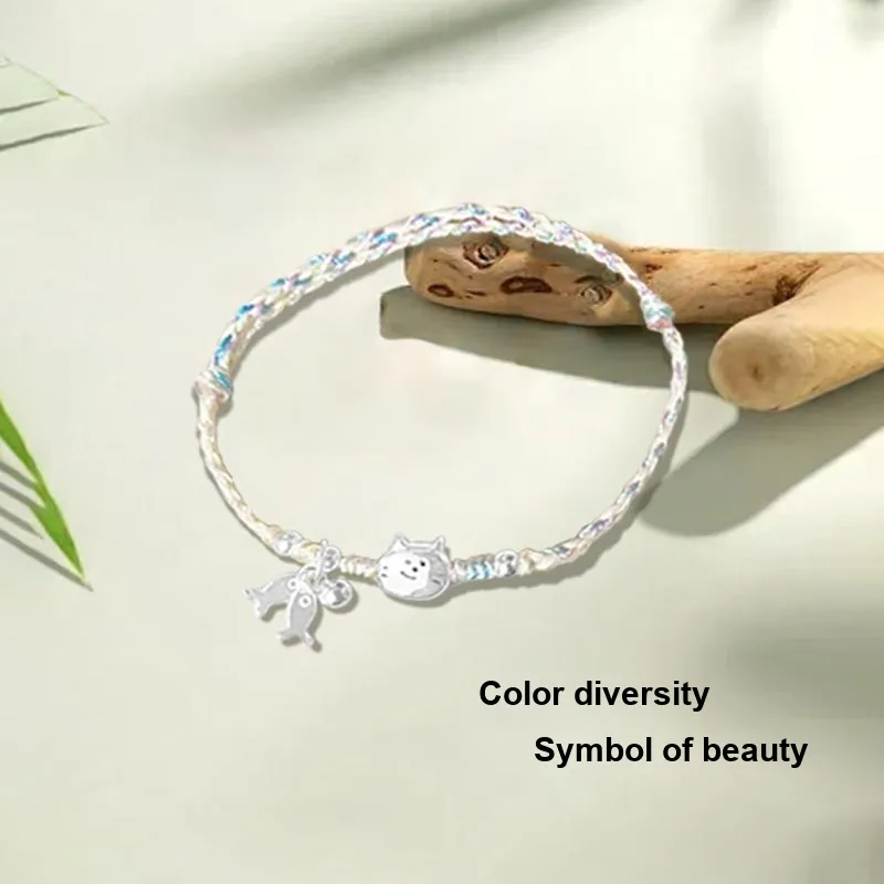 JOYDINNY Fabric Rope Bracelets Women's-1