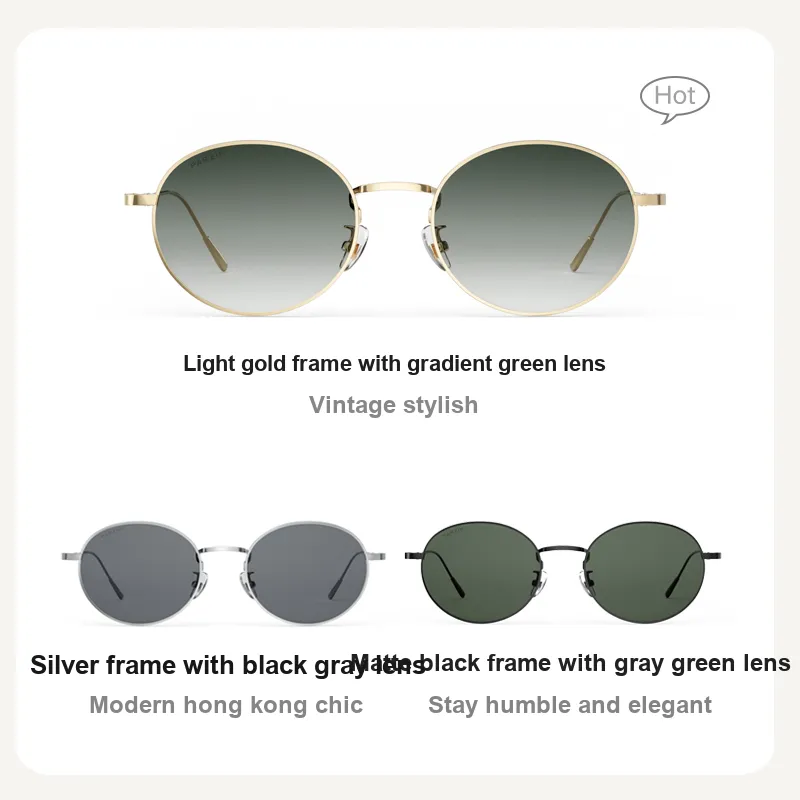 PARZIN Alloy Oval Sunglasses Unisex-5