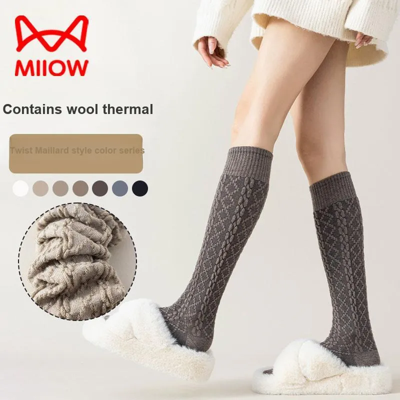 MIIOW Knee High Socks Women's 2 Pack-17