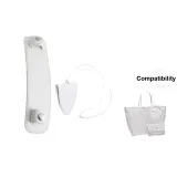 [White 2 Pcs Set]Stress Relief Shoulder Pads 23cm+Bag Clip