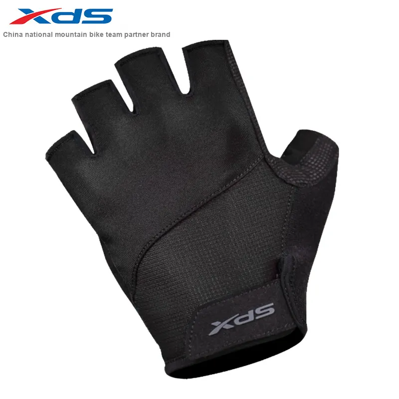 XDS Cycling Gear Short Finger Cycling Glove Unisex Composite Material Black-1