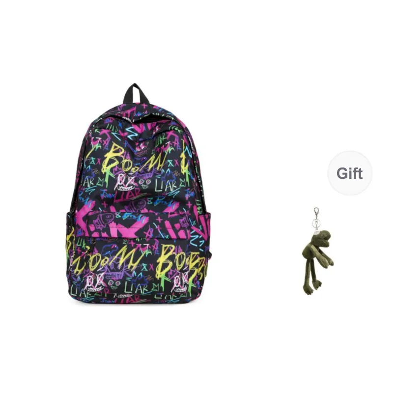 KAMLUI Oxford Backpack Regular Unisex Black/Purple/Blue-7