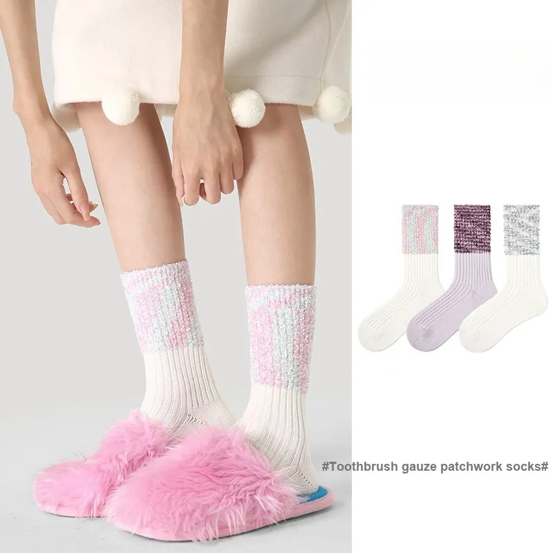 Vine Color Mid Calf Socks Unisex 3 Pack-3