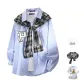 Sky Blue+Black White[Shawl](Includes T-Shirt)