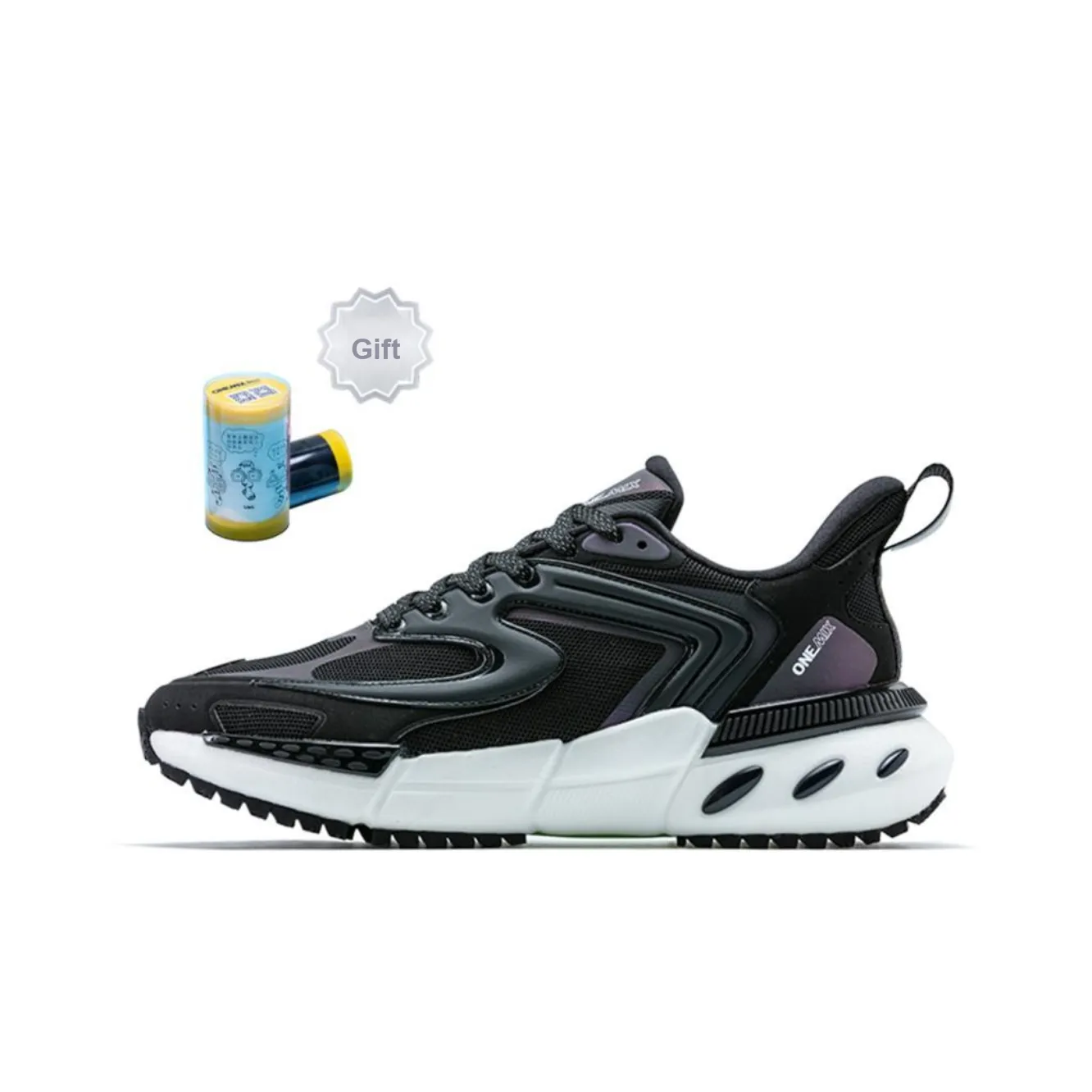 ONEMIX Follow The Waves Low Top Running Shoes Unisex Phantom Night Black