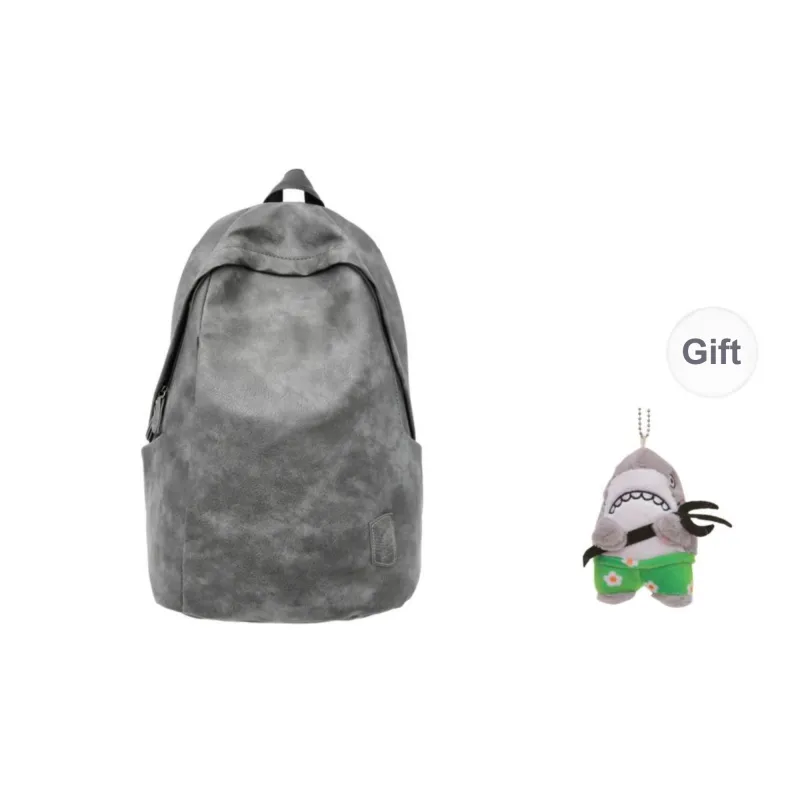 Yalu PU Backpack Unisex White/Gray/Black/Pink/Army Green/Blue-5