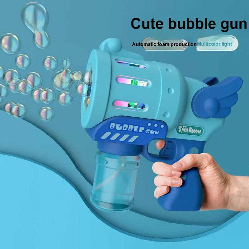 OLOEY Fully Automatic Handheld Light Bubble Gun Bubble Machines-5