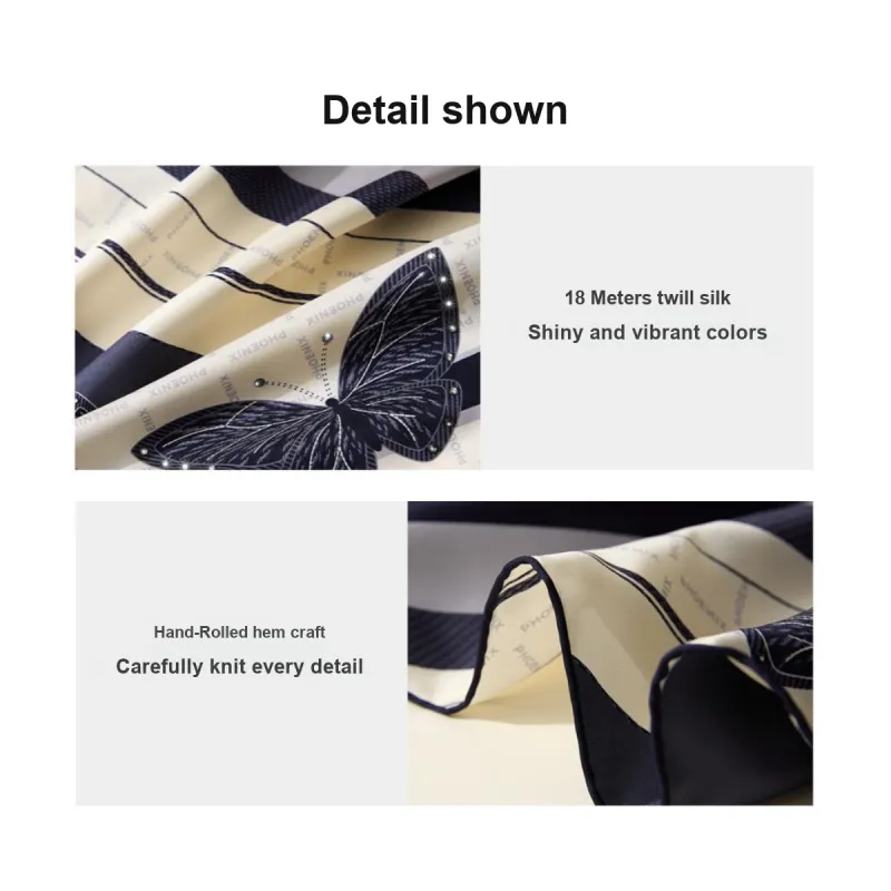 WENSLI Silk Scarves Unisex-2