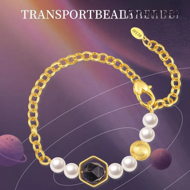 SIMPLE JOYS Pearl Bracelets Women's Gold-1
