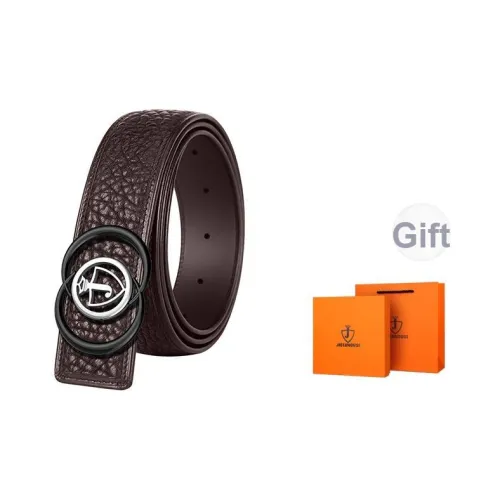 JIELUNOUSI Дикий Коровья кожа Текстурированный Лицевая коровья кожа Нержавеющая сталь Плавная застежка Кожаные ремни