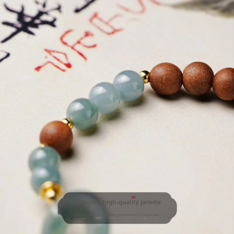Phoenix Nirvana Ice Glutinous Blue Water Jadeite Bracelet Women's-2