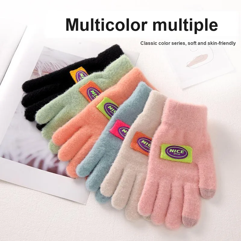Shizhu Polyester Knit Gloves Women's-4