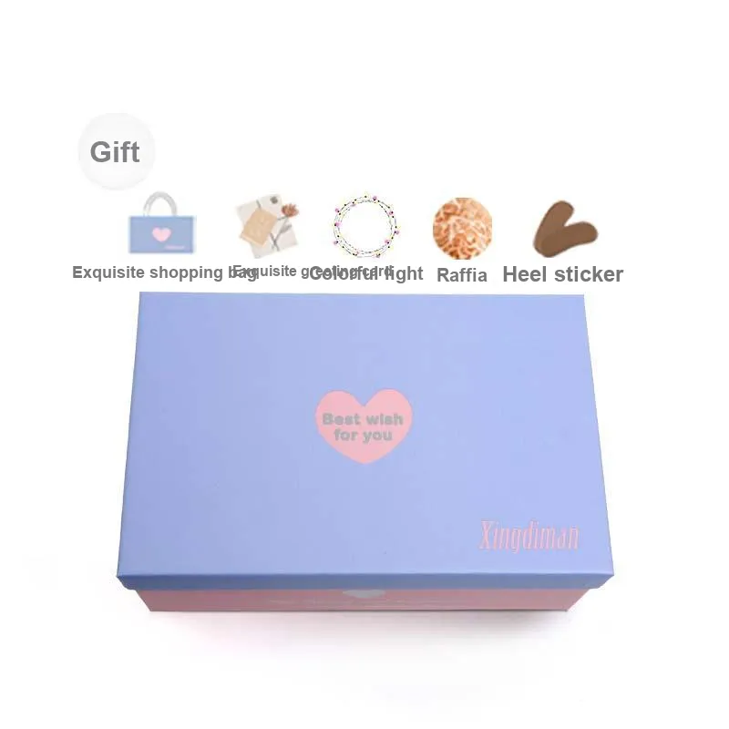 Xingdiman Slim Heel High Heels Women's Ecru Gift Box Set-6