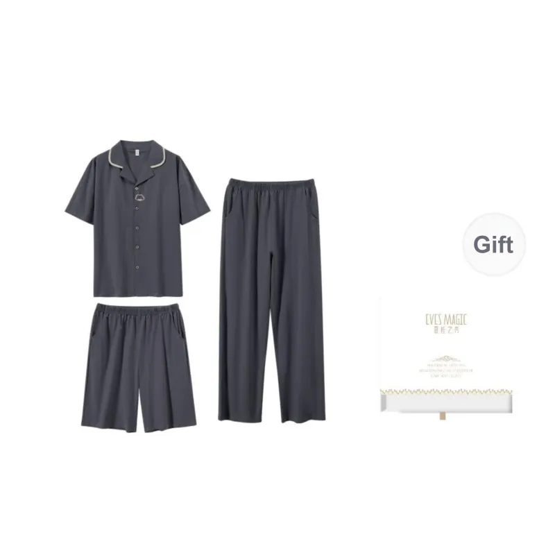 XIA.WA.ZHI.XIU Pajama Set Men's Three Piece Set-7