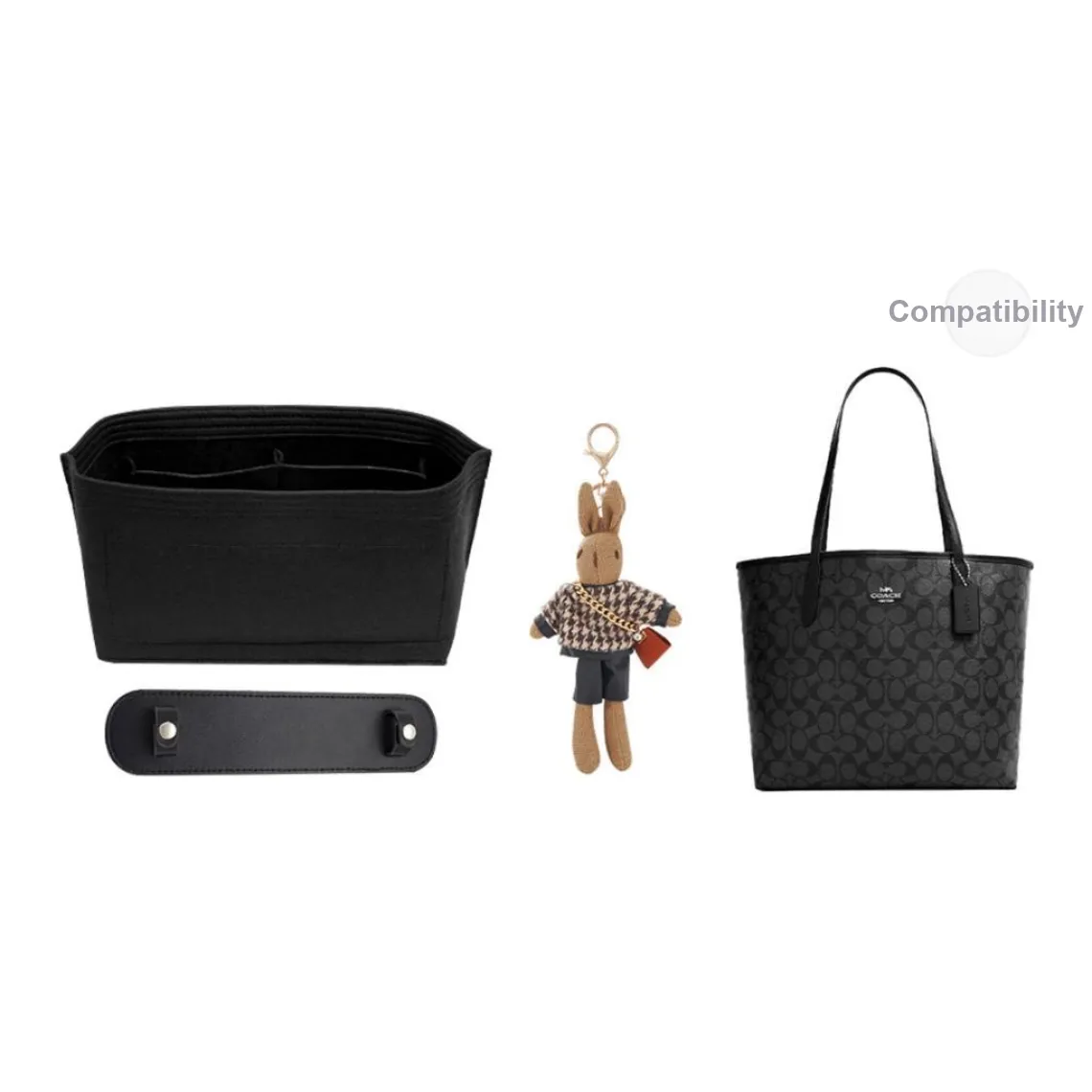 Lan Bao Fan Artificial Leather Super Fiber Bag Accessory Medium Size Women's Brown/Black/Beige