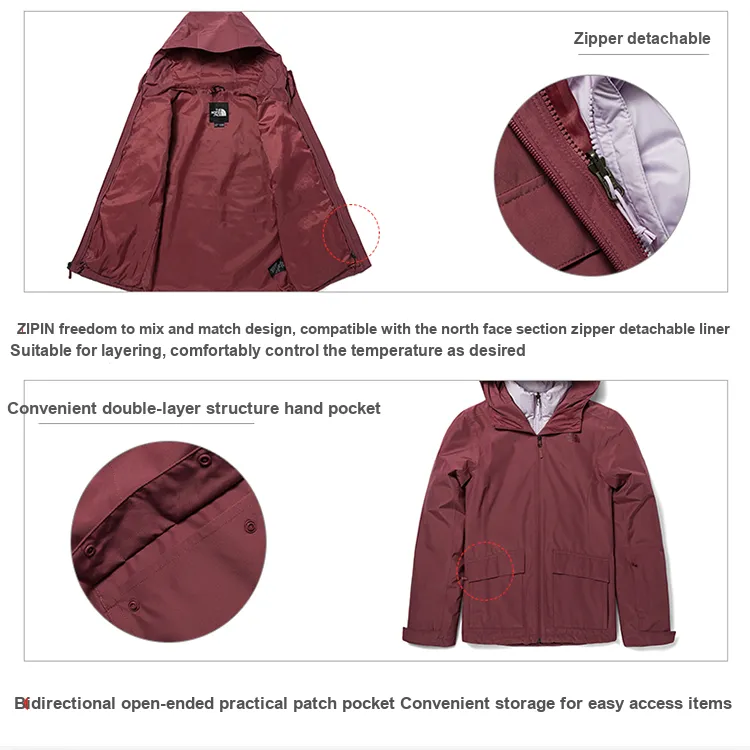 THE NORTH FACE City Outdoor Collection Windbreaker Jackets Women's Brick Red-5