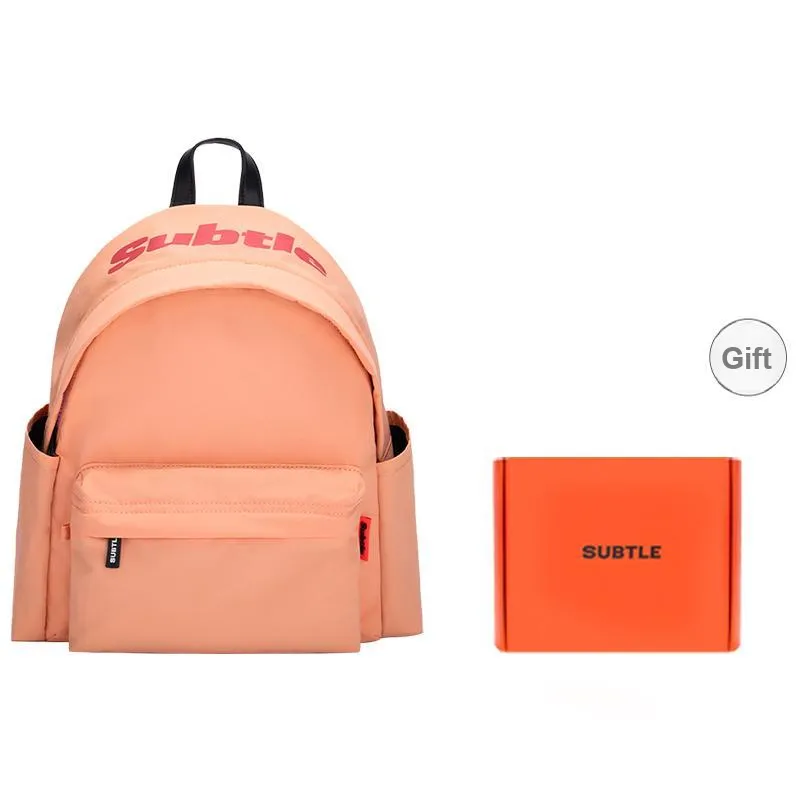Subtle Nylon Backpack Trumpets Unisex Wood Brown, Mint Purple, Black, Peach Pink-11