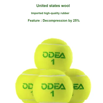 OUDIER Tennis Balls Nylon Wool Training Ball Green