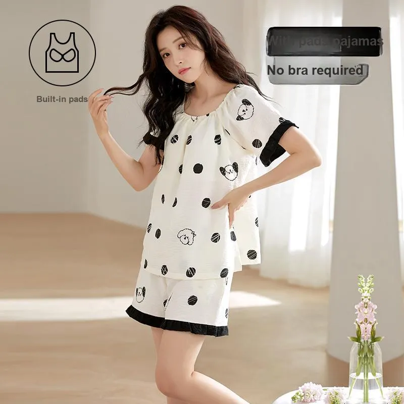 GOSO Pajama Set Women's Black White-1