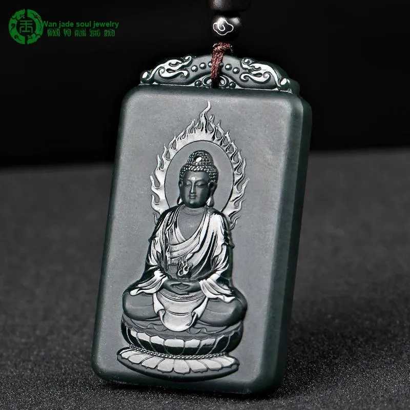 WANYUHUN Hetian Jade Pendants Green Jade Unisex-45