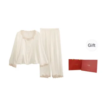 JINSANT Pajama Set Women's Pearl White