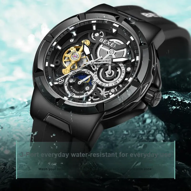 BEXEI Explorer Collection Mechanical Movement Watch Men's Watches Blue Dial-13