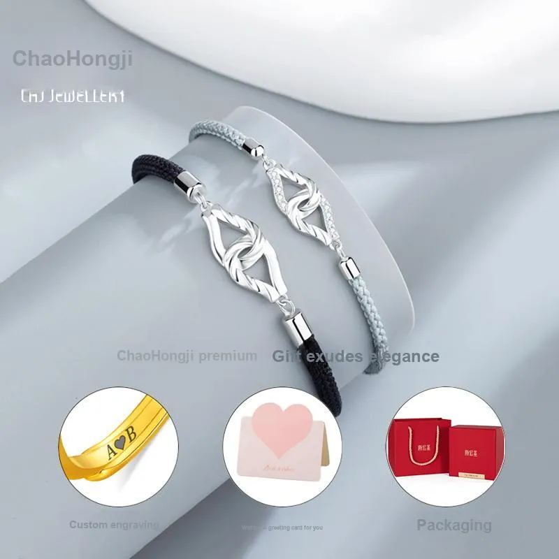 CHAOHONGJI 925 Sterling Silver Bracelets Unisex-3