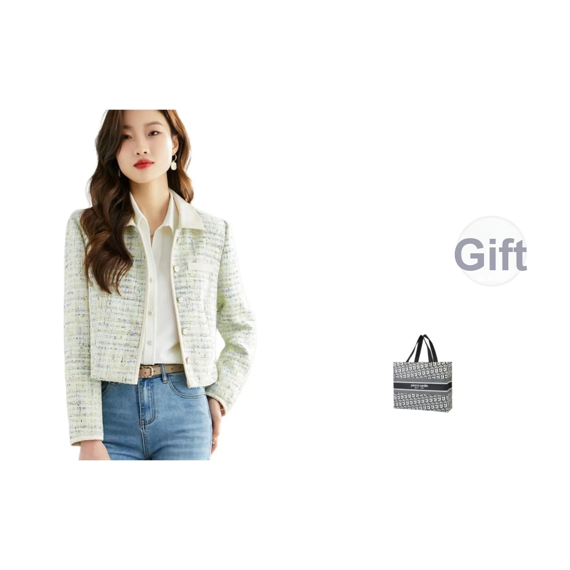 PIERRE CARDIN Пасторальный Зеленый Женские Куртки