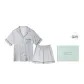 [Gift Box Set]Short-Sleeved Shirt+Shorts Galaxy Pattern Gray Men's Clothing Set
